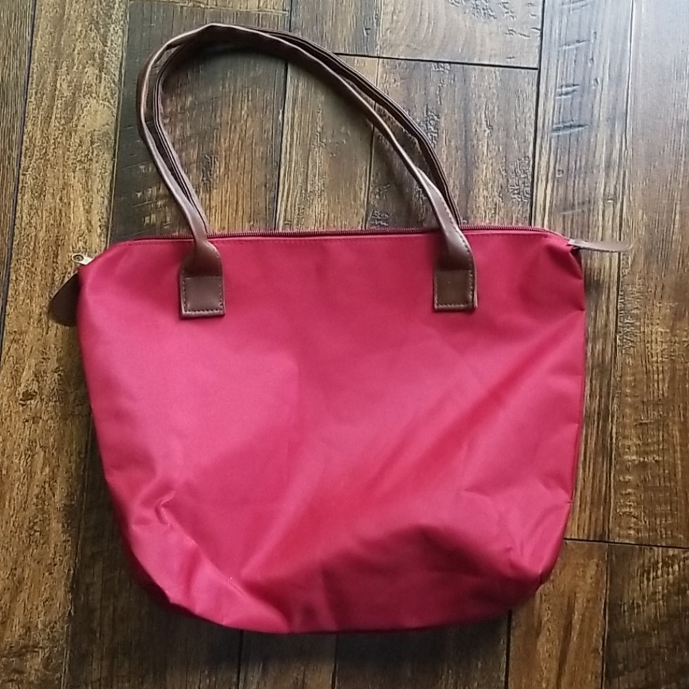 Red shoulder bag
